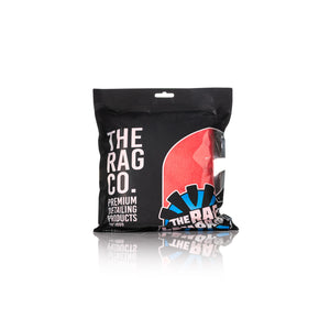 The Rag Company Spa and Workout 16x27 red 3 pack packaging view on a white background.