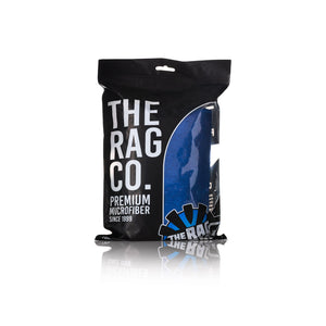 The Rag Company Spa and Workout 16x27 royal blue 3 pack packaging view on a white background.