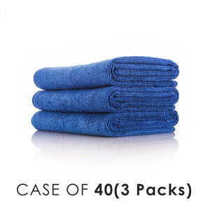 Spa and Workout 16x27 royal blue stacked view with the text "Case of 40 (3 Packs)" on a white background.