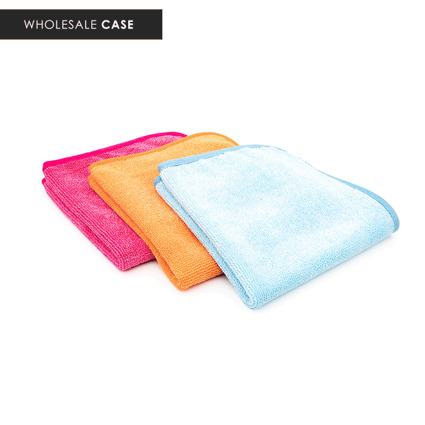 Three different colored Premium FTW towels on a white background with the text 'wholesale case'.