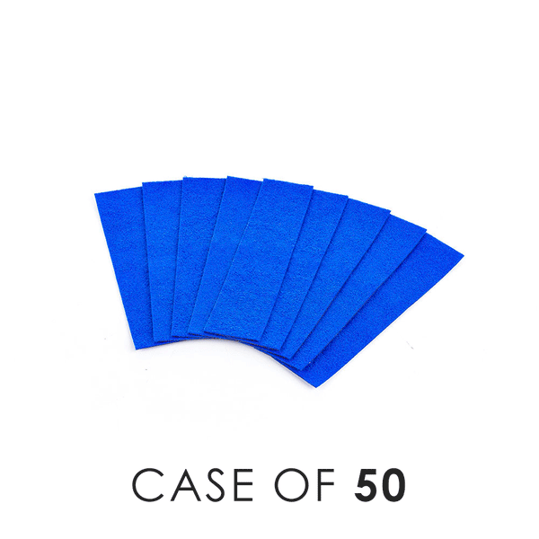 Nine blue Monkey Strips spread across a white background with the text 'Case of 50'.