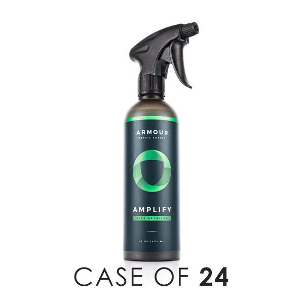 A spray bottle of Armour Detail Amplify on a white background with the text 'Case of 24'.