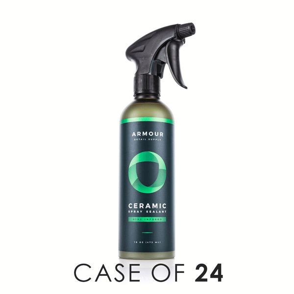 A spray bottle of Armour Ceramic Spray Sealant on a white background with the text 'Case of 24'.