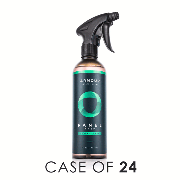 A spray bottle of Armour Panel Prep on a white background with the text 'Case of 24'.