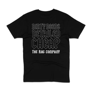 The Rag Company black friday shirt back view on a white background.