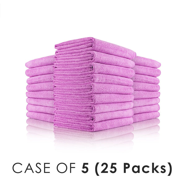 Car Wash 16x27 lavender stacks view on a white background with the text "Case of 5 (25 Packs).