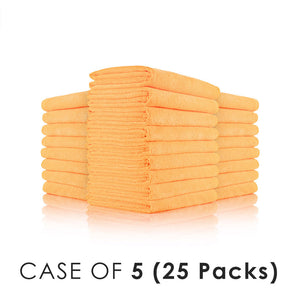 Car Wash 16x27 orange stacks view on a white background with the text "Case of 5 (25 Packs).