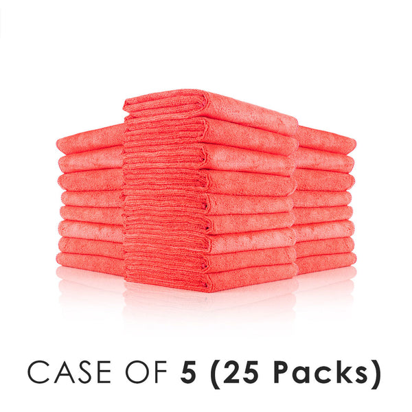 Car Wash 16x27 red stacks view on a white background with the text "Case of 5 (25 Packs).