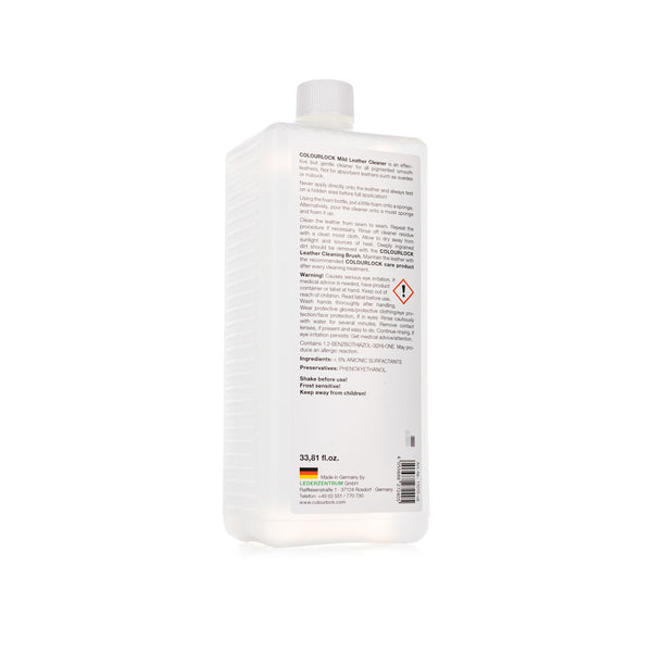 Colourlock Mild Leather Cleaner 1000ml back view on a white background.