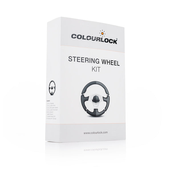 ColourLock steering wheel kit front of the packaging on a white background