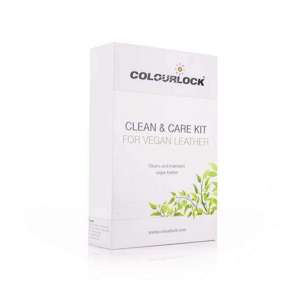 Colourlock Vegan Leather Clean and Care Kit front view on a white background. 