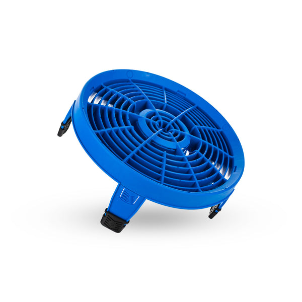 Blue clean screen side view on a white background