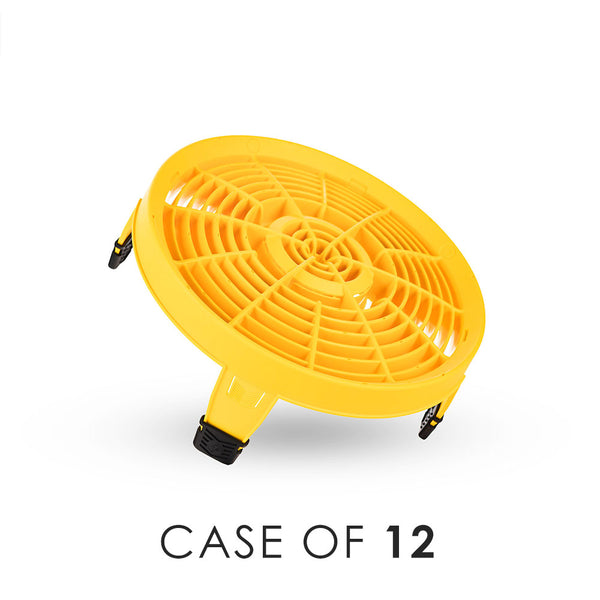 Yellow clean screen with 'Case of 12' text on a white background