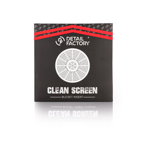 Detail Factory Clean Screen packaging front view on a white background.