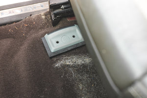 A Detail Factory Pet Hair Card laying next to a pile of pet hair that it cleaned.