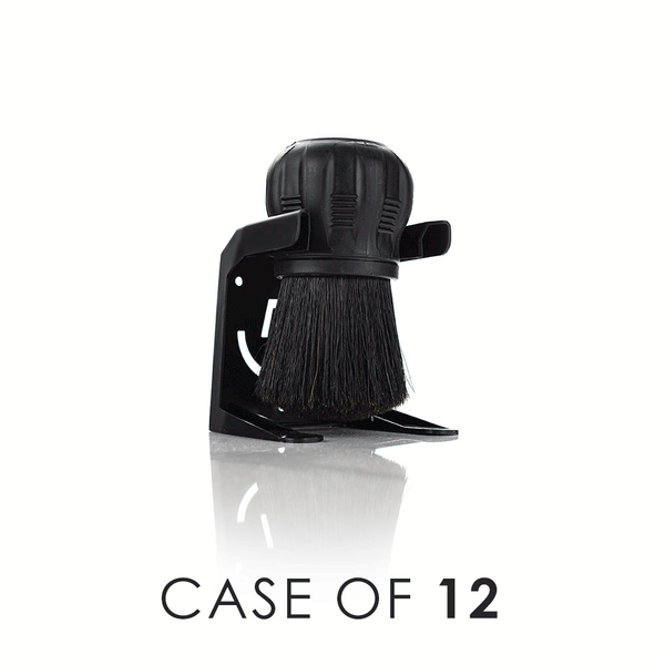 A Detail Factory black Screwball brush in its stand on a white background with the text 'Case of 12'.