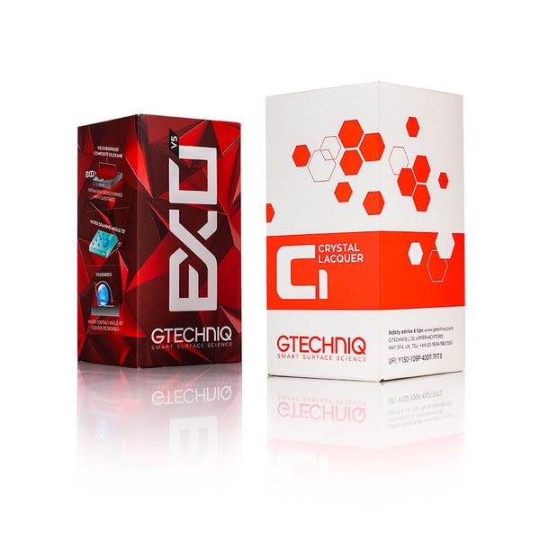 One Exo V5 and one C1 Crystal Lacquer exterior coatings from Gtechniq