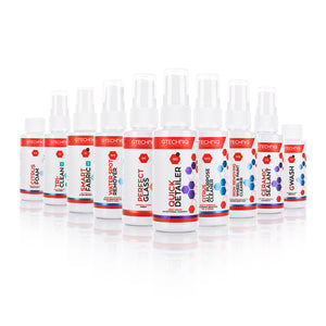 Row of Gtechniq car care products on a white background