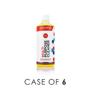 A bottle of Gtechniq W2 Multi-Purpose Cleaner on a white background with the text 'Case of 6'.