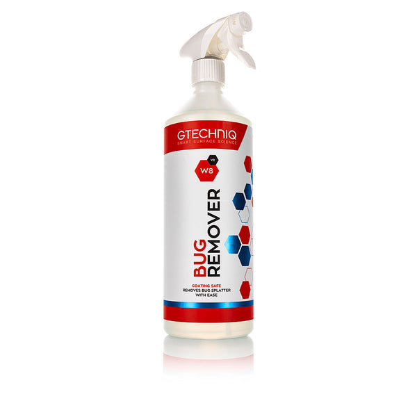 A 1L spray bottle of W8 Bug Remover from Gtechniq