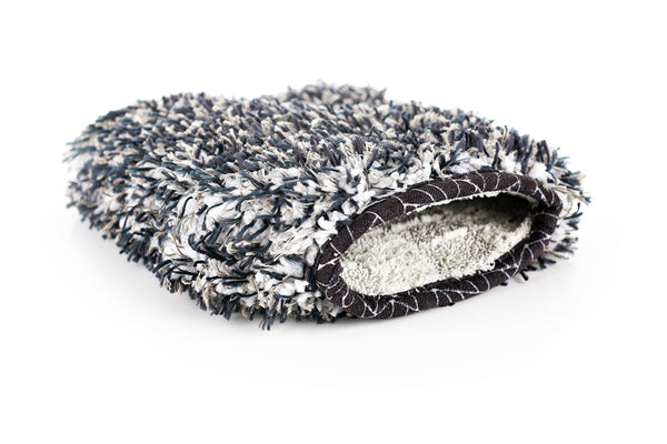 The Liquid8r Heavy Metal Wash Mitt interior view on a white background.