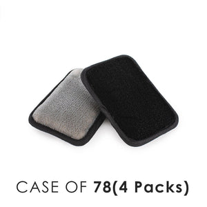 Interior Scrubber black and grey front and back view with the text (Case of 8(4 Packs)" on a white background.