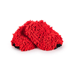 Chenille Mitt red 2 pack on a white background.