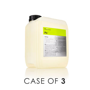 Koch-Chemie Pol Star 5 Liter bottle with the text "Case of 3" on a white background.