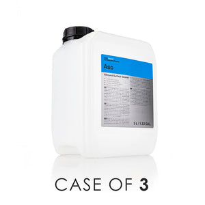 Koch-Chemie Allround Surface Cleaner 5 Liter bottle with the text "Case of 3" on a white background.