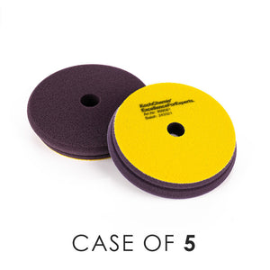 KochChemie Fine Cut Pad 126mm front and back view with the text "Case of 5" on a white background.