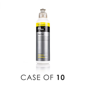 Koch-Chemie Fine Cut 250ml front view with the text "Case of 10" on a white background.