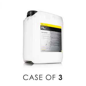Koch-Chemie Fine Cut 5 Liter front view with the text "Case of 3" on a white background.