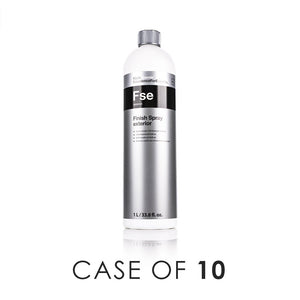 Koch-Chemie Finish Spray Exterior 1 Liter front view with the text "Case of 10" on a white background.