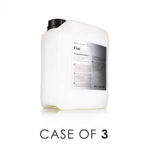Koch-Chemie Finish Spray Exterior 5 Liter front view with the text "Case of 3" on a white background.