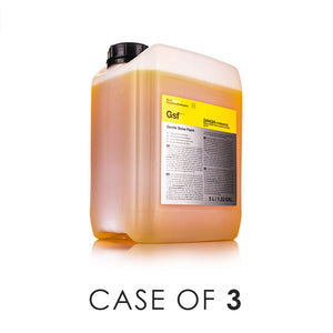 Koch-Chemie Gentle Snow Foam 5 Liter front view with the text "Case of 3" on a white background.