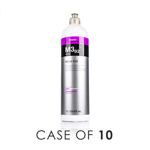 Koch-Chemie Micro Cut 1 Liter front view with the text "Case of 10" on a white background.