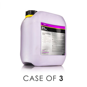 Koch-Chemie Micro Cut 5 Liter front view with "Case of 3" on a white background.