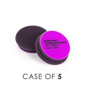 KochChemie Micro Cut Hard Foam Pad 76mm front and back view with the text "Case of 5" on a white background.