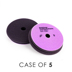 KochChemie Micro Cut Soft Foam Pad 126mm front and back view with the text "Case of 5" on a white background.