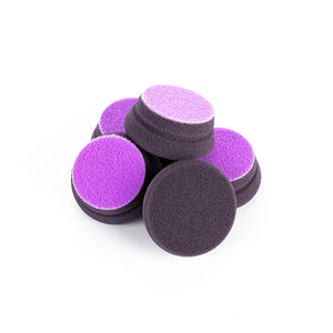 KochChemie Micro Cut Soft Foam Pad 45mm 5 pack front and back view on a white background.