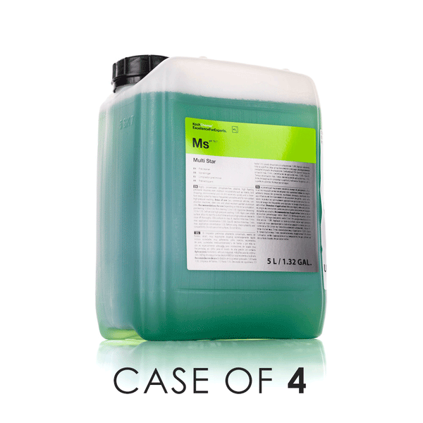 Koch-Chemie Multi Star 5L jug Case of 4 on a white background. 