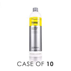 Koch-Chemie NanoMagicShampoo 1 Liter front view with the text "Case of 10" on a white background.