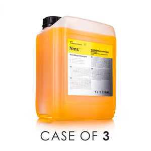 Koch-Chemie NanoMagicShampoo 5 Liter front view with the text "Case of 3" on a white background.