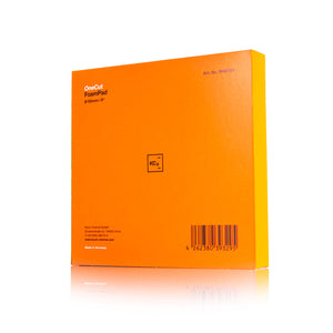 KochChemie One Cut and Finish Pad 150mm packaging back view on a white background.