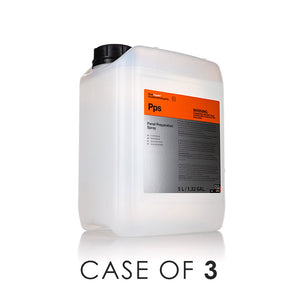 Koch-Chemie Panel Prep Spray 5 Liter bottle with the text "Case of 3" on a white background.