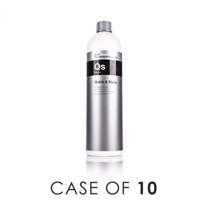 Koch-Chemie Quick & Shine 1 Liter front view with the text "Case of 10" on a white background.
