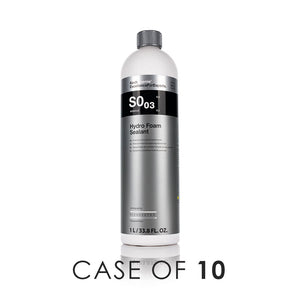 Koch-Chemie S0.03 Hydro Foam Sealant front view with the text "Case of 10" on a white background.
