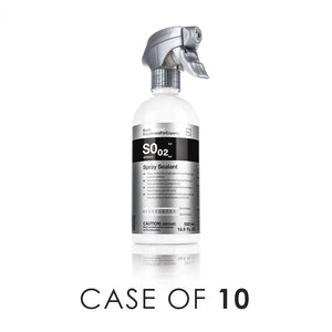 Koch-Chemie Spray Sealant 500ml front view with the text "Case of 10" on a white background.
