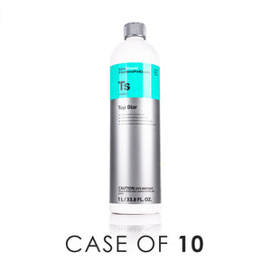 Koch-Chemie Top Star 1 Liter front view with the text "Case of 10" on a white background.