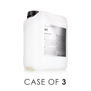 Koch Chemie Wash & Finish 5 Liter Jug front view on a white background with the text "Case of 3".
